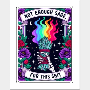 "Not Enough Sage for this Shit" Funny Tarot Card Posters and Art